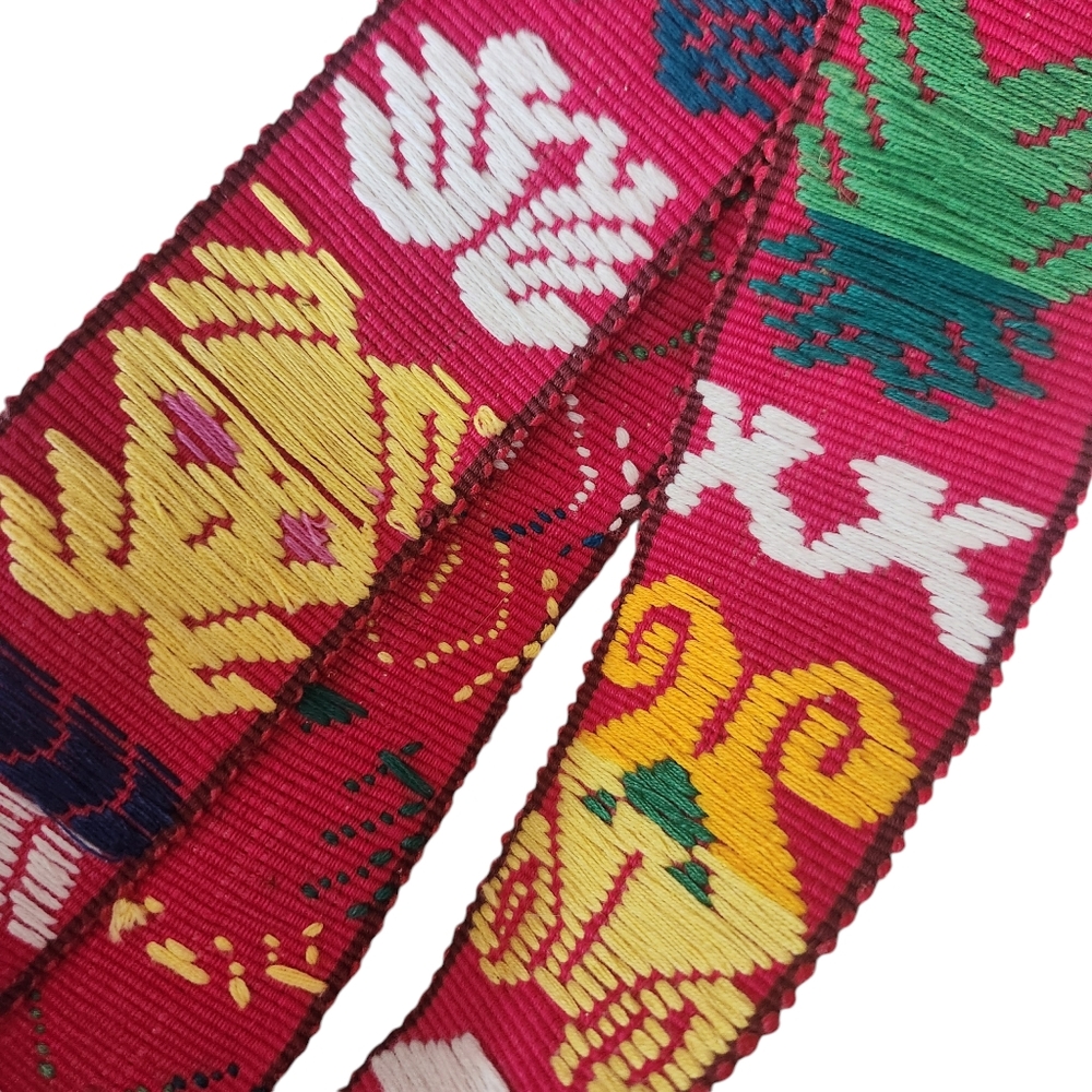 HP!🎉Vintage Central American Handmade Multicolor Belt/Guitar Strap - Picture 3 of 15
